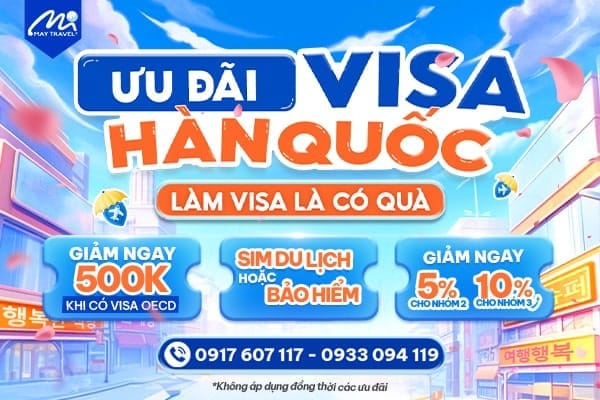 khuyến mãi dịch vụ visa hàn quốc tại may travel