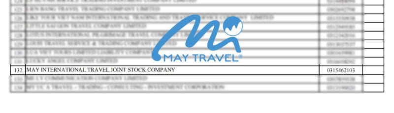 may travel là công ty được lãnh sự quán hàn quốc chỉ định
