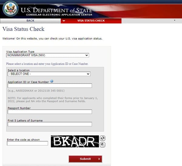 Cách kiểm tra tình trạng visa Mỹ online