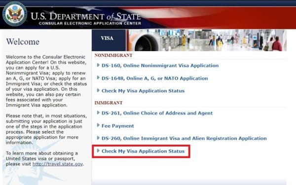 Tra cứu kết quả visa Mỹ qua web CEAC