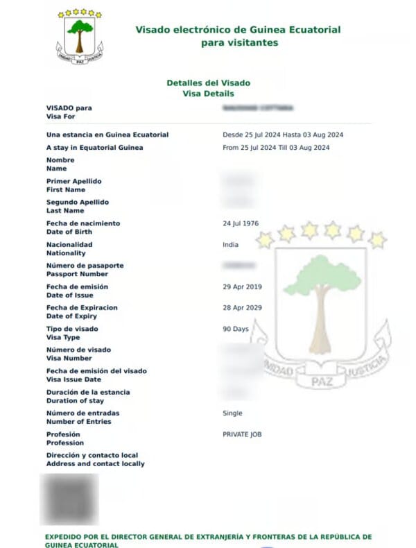 Dịch vụ xin visa Equatorial Guinea uy tín TPHCM
