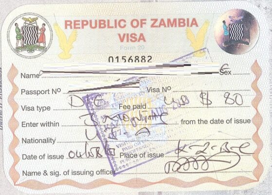 Đi Zambia có cần visa không?