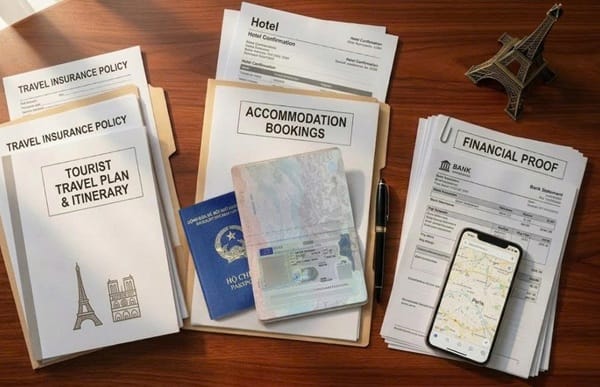 Hồ sơ xin visa Pháp du lịch