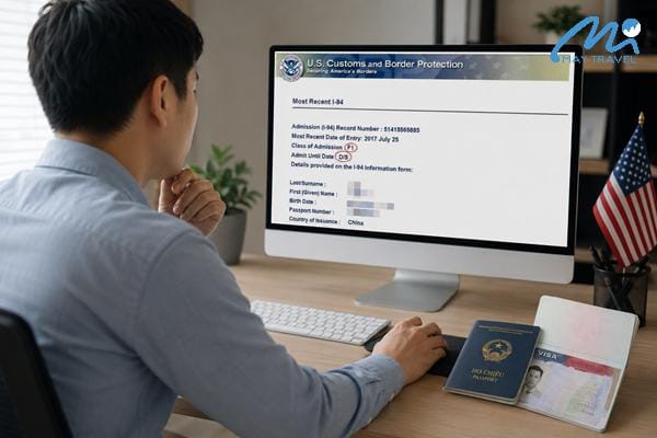 Check thời hạn lưu trú Mỹ trên I-94